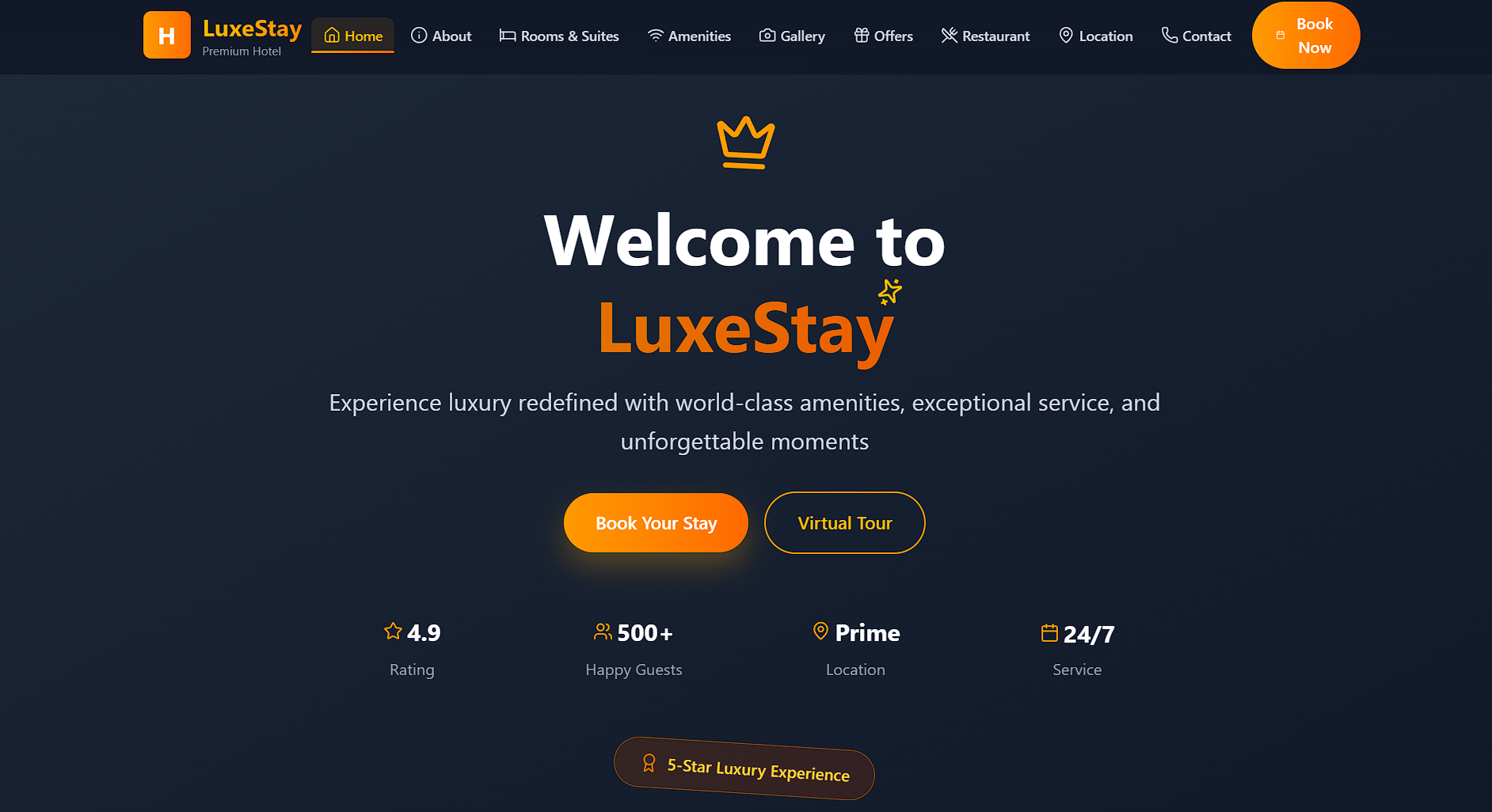 LuxeStay – Premium Hotel Experience Platform